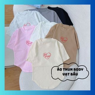 Áo Thun Body Vạt Bầu Be Mine Chất Thun Borip Mịn Đẹp, Áo Thun Nữ Dáng Ôm Body In Chữ Phong Cách Dễ Thương 406