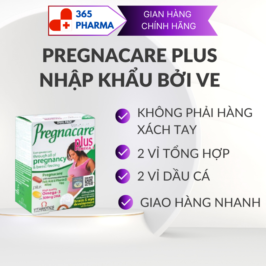 Nhập khẩu CHÍNH HÃNG Bổ bâu Pregnacare Plus Omega 3 56 viên- Vitamin tổng hợp cho bà bầu trước trong và sau sinh