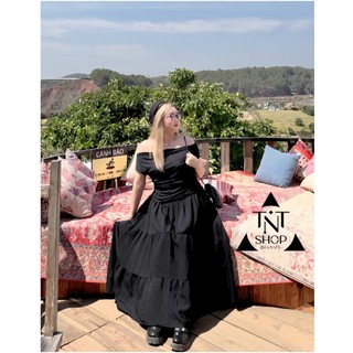 CHÂN VÁY ĐŨI MIDI XÒE TẦNG [TNT SHOP BIGSIZE 60KG 90KG]