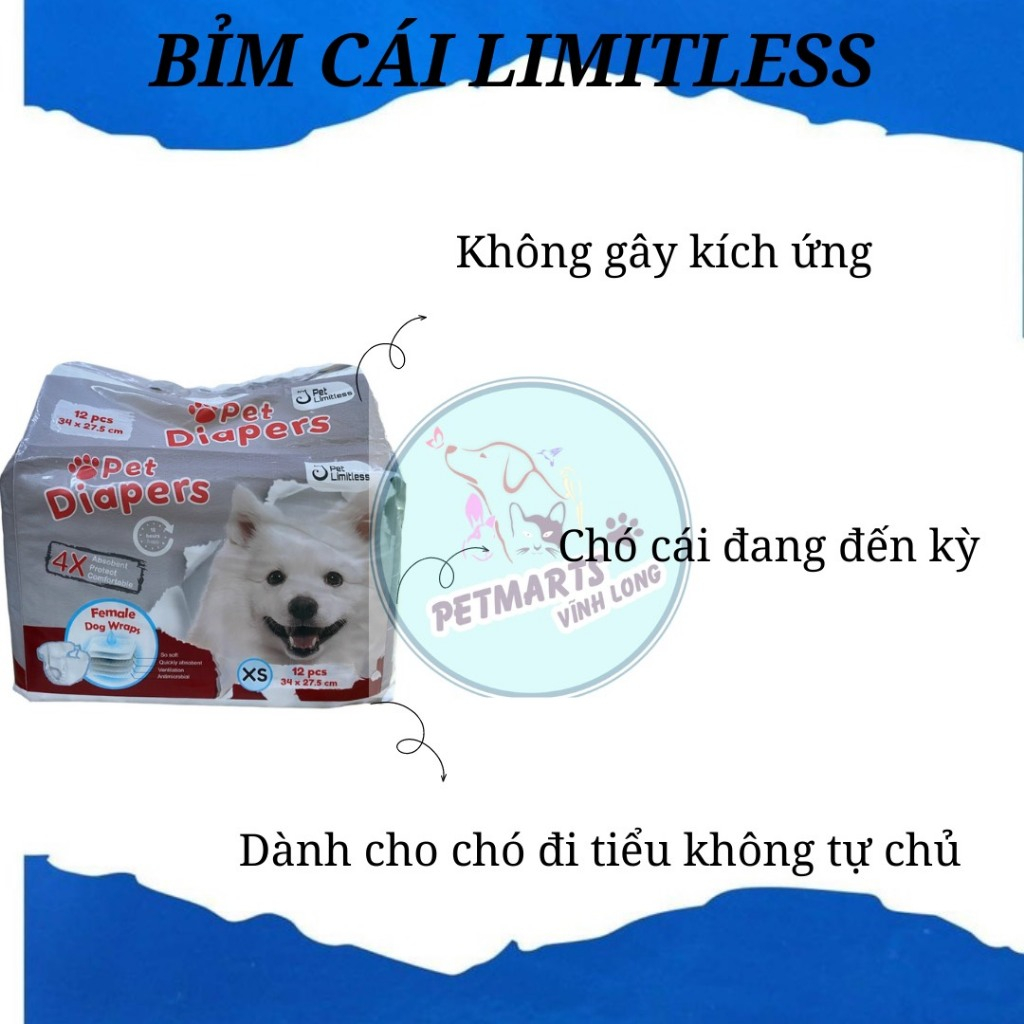 Bỉm đực, cái Limitless cho chó , lẻ 1 miếng