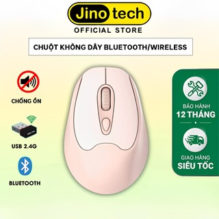 Chuột Bluetooth Không Dây Pin Sạc JINOTECH M100,Kết Nối USB Và Bluetooth ,Chống Ồn,Thiết Kế Nữ Tính, Chuột laptop, ipad