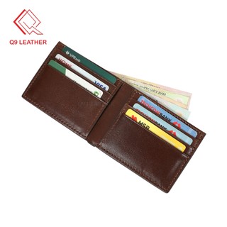 [ĐẲNG CẤP] Ví Da Bò Handmade Màu Nâu Chocolate - Cam Kết 100% Da Bò Thật - Sản Phẩm Chính Hãng - B01