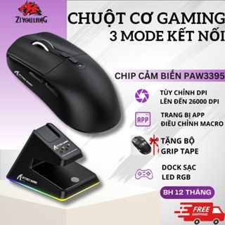 Chuột Gaming Bluetooth Không Dây ZiyouLang ATTACK SHARK X6 PRO Chip Khủng PAW3395 Có App Chỉnh Macro Có Dock Sạc LED RGB