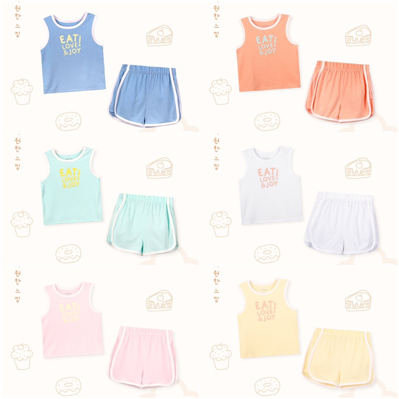 [CHÍNH HÃNG] Punchun Bộ ba lỗ vải petit mềm mại thoáng mát cho bé trai bé gái