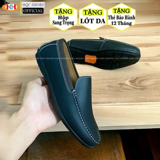 Giày lười nam HQC SHOES da bò đế khâu siêu bền bảo hành 12 tháng GL-22