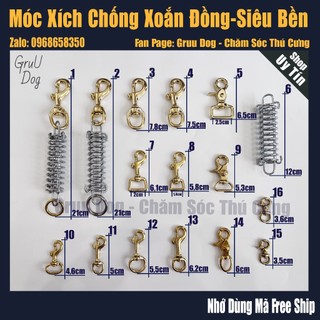 Móc xích chó chống xoắn bằng đồng