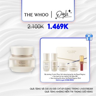 Diệp Lê x Whoo x Kem dưỡng ẩm phục hồi năng lượng làn da The Whoo Royal Regina Energetic Recharging Cream 50ml