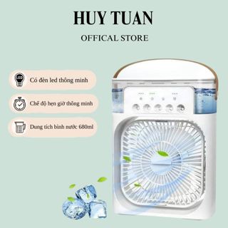 Quạt Điều Hòa Mini Làm Mát Không Khí Kết Hợp Phun Sương, Máy Quạt Hơi Nước, Máy Lạnh Mini.