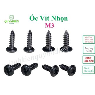 Ốc vít bắt ampli, bắt còng, bắt fet, kích, ốc răng xoắn 3mm (100 gam) - linh kiện điện tử QUỲNH DIỄN
