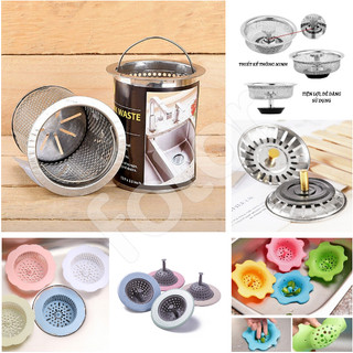 [FREESHIP] BỘ LỌC SÀN, CHẮN RÁC GẮN BỒN RỬA CHÉN HÌNH HOA, LỒNG TRỤ INOX, BÔNG HOA, INOX LƯỚI, SILICONE