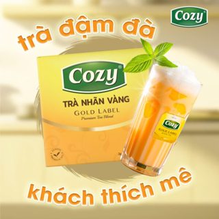 Trà nhãn vàng Trà Vàng Cozy 100 gói - Trà đen 100% - Nguyên liệu pha chế trà trái cây