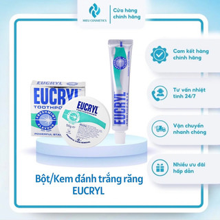 Kem đánh trắng răng - Bột đánh trắng răng EUCRYL hương bạc hà