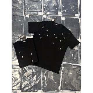 Áo phông chorm versacc chất cotton 2 chiều cao cấp thêu đính đá cao cấp