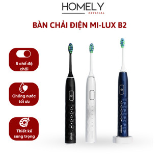 Bàn chải điện đánh răng Mi-Lux Oral B2 dành cho người lớn, 5 chế độ chải, dung lượng pin lớn