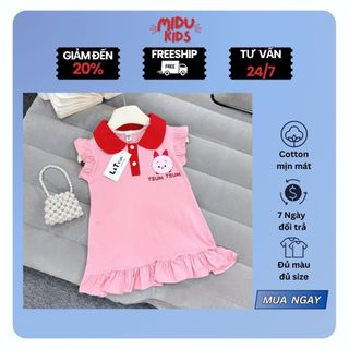 Váy Đầm, Quần áo trẻ em bé gái chất cotton mềm mịn mát cho bé nhà MiDu Kid