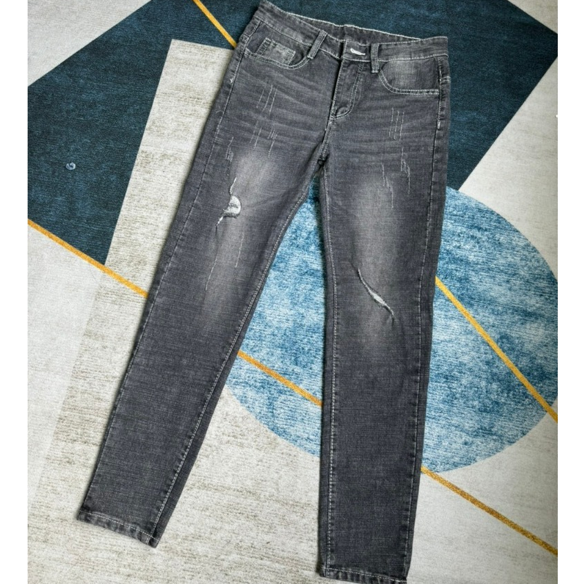 quần bò jean nam dài xám đậm rách cào nhẹ,chất co giãn tốt chuẩn form tôn dáng giá tốt ĐƯỢC KIỂM