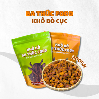 Bò khô cục chuẩn vị khô bò tây nguyên đậm vị thịt bò loại 200g từ ba thức food