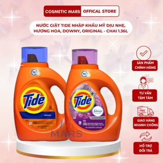 Nước giặt Tide nhập khẩu Mỹ dịu nhẹ hương hoa original chai 1.36L, nước giặt Tide - CosmeticMars