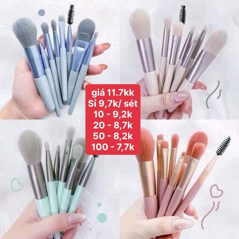 Set 8 cây cọ Pastel có túi Zip (set 8 cây)