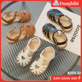 A35 Sandal bé gái, dép quai hậu cho bé gái Dép rọ hình tim bé gái size 21 đến 30