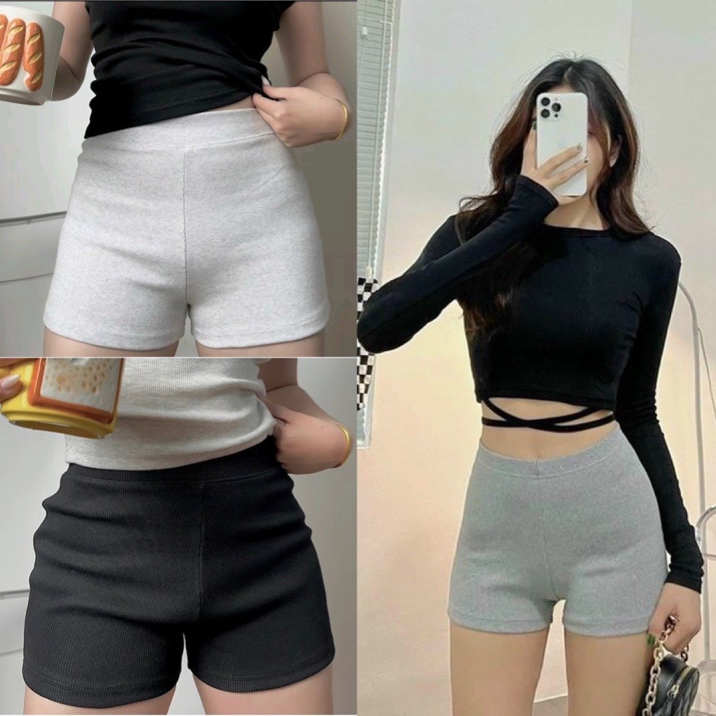 COMBO 3 Quần Biker Short Bigsize.Quần Short Nữ Lưng Cao Ôm Dáng Nâng Mông Chất Vải Gân Co Giãn Đàn H