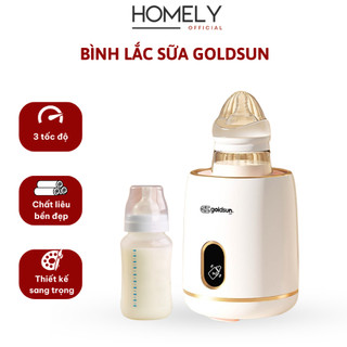 Máy lắc bình sữa GCMS02OR, dung lượng pin lớn, sạc USB Type C tiện lợi với 3 tốc độ