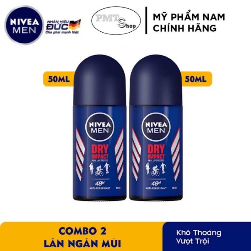 Lăn ngăn mùi Nivea khô thoáng 50ml