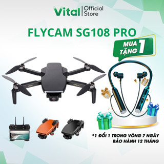 Flycam Máy Bay Điều Khiển Từ Xa Flycam SG108 Pro động cơ không chổi than gimbal chống rung camera sắc nét bh 12T [GD892]