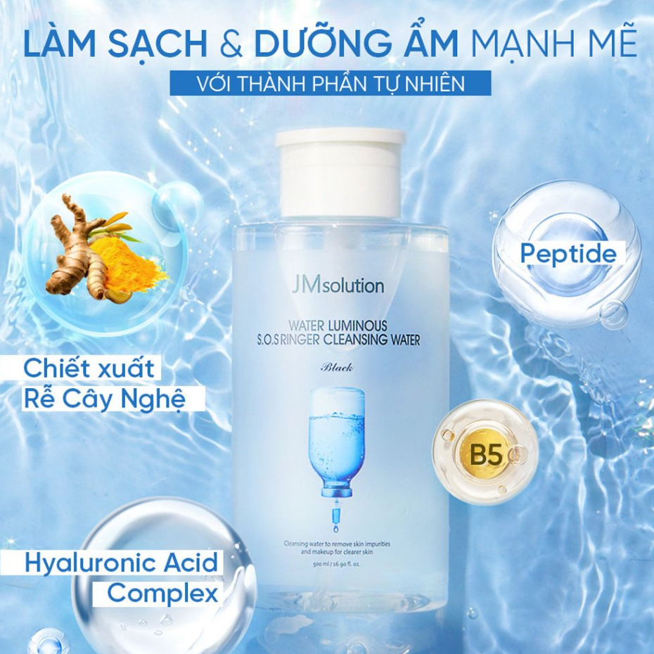Nước Tẩy Trang JM Solution Cleansing Water Sạch Sâu Dịu Nhẹ Cho Da 500ml