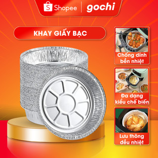 Khay Giấy Bạc Lót Nồi Chiên Không Dầu, Combo 100 Đĩa Nhôm Đĩa Giấy Bạc Đường Kính 19-22cm Tiện Lợi