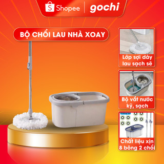 Bộ Lau Nhà Gochi 360 Độ, Cây Lau Nhà Tách Nước Bẩn, Bộ Lau Nhà Cao Cấp Chất Liệu Cứng Cáp