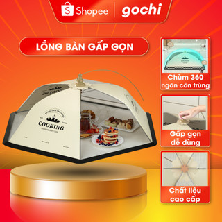 Lồng Bàn Gấp Gọn Gochi Cao Cấp Đậy Thức Ăn, Lồng Bàn Chất Liệu Vải Polyester Kích Thước 70cm