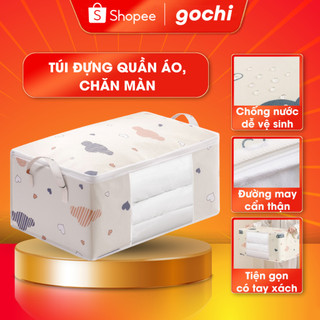  Túi Đựng Quần Áo Gochi Vải Không Dệt Chống Thấm Nước, Hộp Đựng Quần Áo Chăn Màn Đa Năng Gấp Gọn