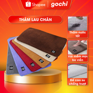  Thảm Lau Chân Gochi, Thảm Chùi Chân Nhà Bếp Lông Cừu Len Mềm Thấm Hút Nước Chống Trượt