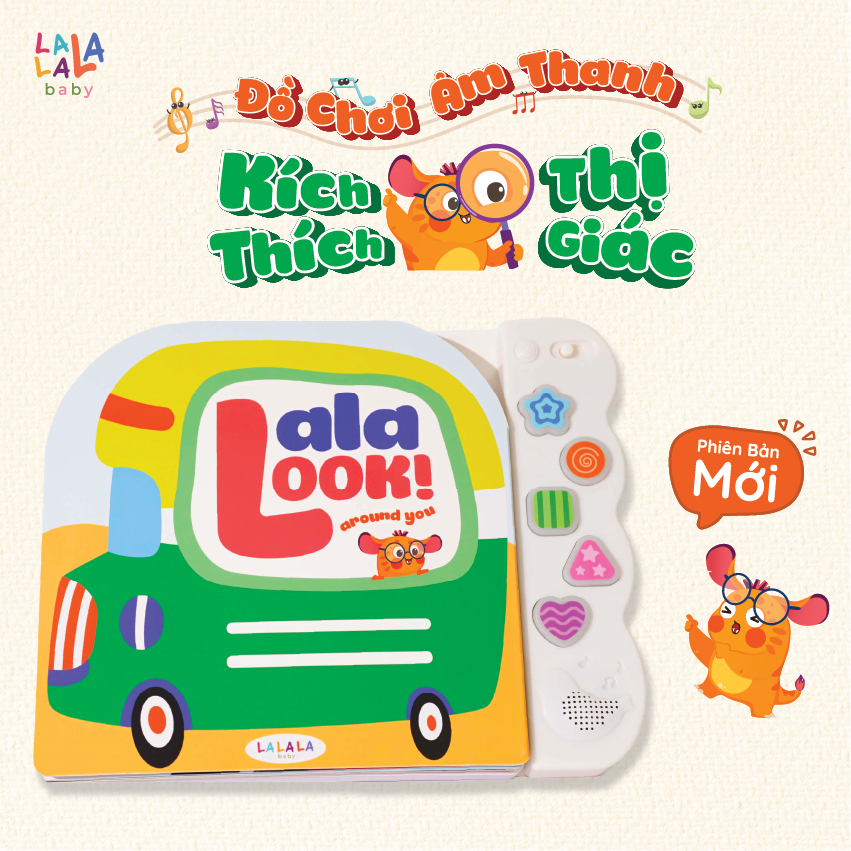 Sách âm thanh Lalalook đồ chơi kích thích thị giác não bộ phát triển cho bé sơ sinh Lalala baby