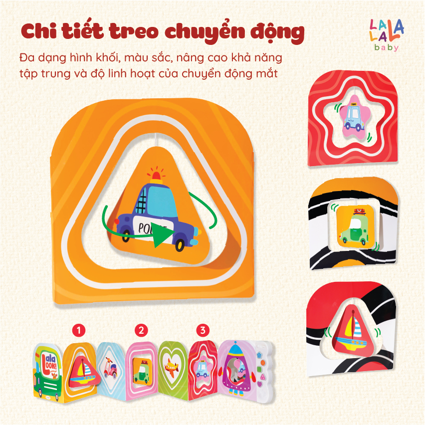 Sách âm thanh Lalalook đồ chơi kích thích thị giác não bộ phát triển cho bé sơ sinh Lalala baby
