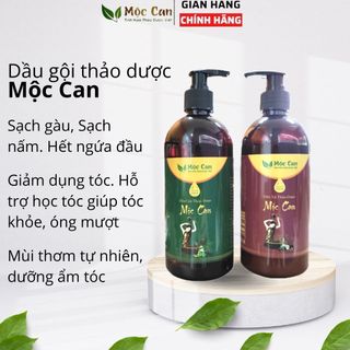Cặp dầu gội xả thảo dược Mộc Can 500ml dầu gội bồ kết hà thủ ô ngăn ngừa rụng tóc kích thích mọc tóc
