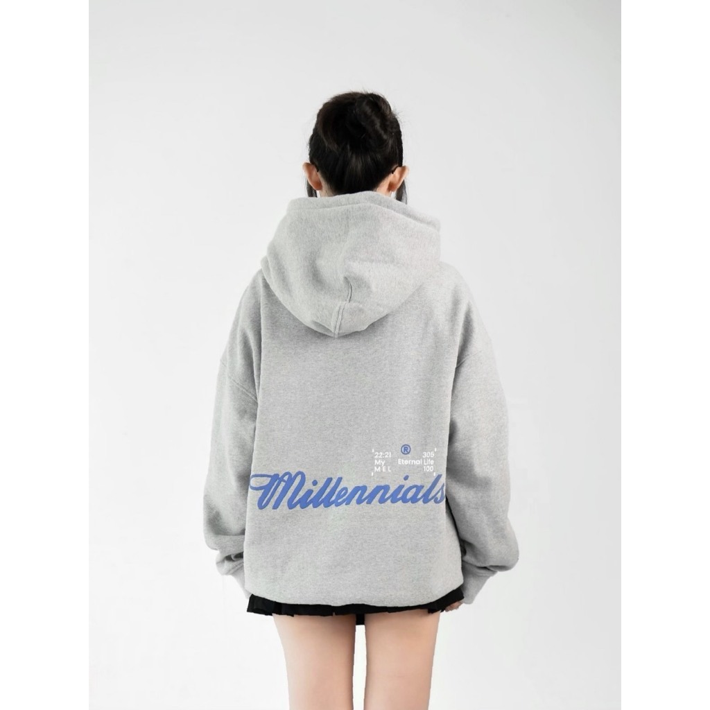 Áo Hoodie Cinder Millennials, Áo Khoác Hoodie Zip Nam Nữ Form Rộng | BigBuy360 - bigbuy360.vn