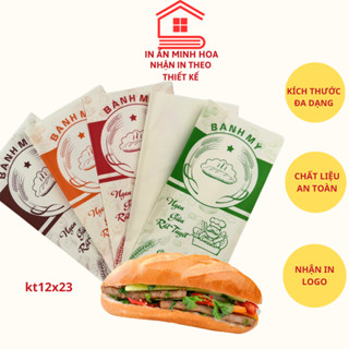 Set 100 túi đựng bánh mì pate giá cực rẻ size 12*23