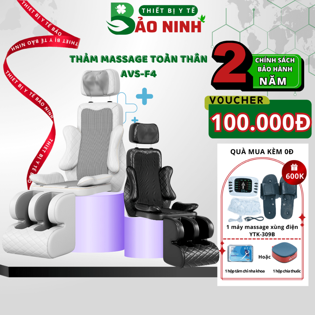 Thảm massage toàn thân MISUKO AVS-F4 hồng ngoại cao cấp, massage toàn thân, xoa bóp giảm đau mỏi vai gáy