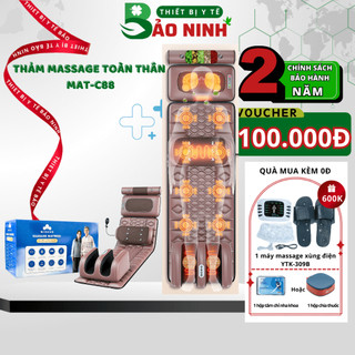 Nệm Massage toàn thân kèm đệm massage chân MAT-C88 12 điểm, thảm massage toàn thân, làm ấm, dụng cụ phục hồi sức khỏe