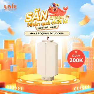 Tủ sấy quần áo Unie UCD658, công suất 700w, Công nghệ sấy 3D làm mềm & bền vải, sấy khô trong 20 phút