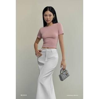 Áo thun croptop tay ngắn BASIC ORLA TOP