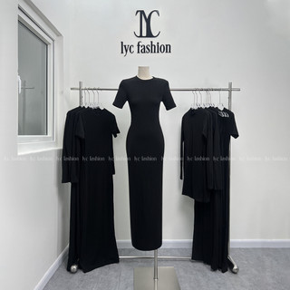 LycFashion - Váy Body Gân Cộc Tay co giãn 4 chiều