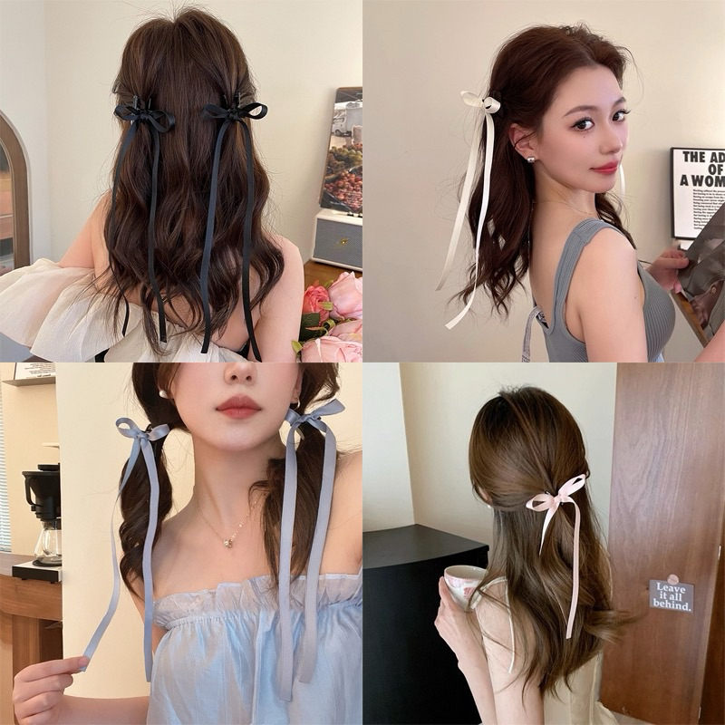 Hai kẹp nơ thắt tóc xinh
