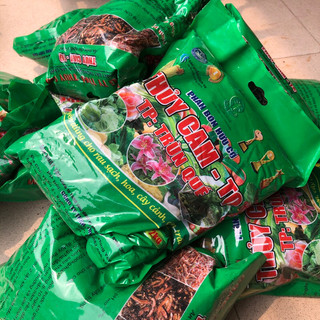 Phân trùn quế bột 2kg phân trùn quế cho hoa cây cảnh cây ăn quả, trùn quế cho hoa hồng, phân giun quế cho cây
