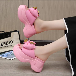 Dép bm đế lượn nơ gấu hàng cao cấp