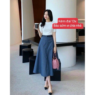 Set áo zip trắng mix cv bò xanh