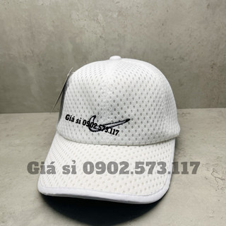 Nón kết mũ lưỡi trai full lưới thoáng mát thêu logo Ni thời trang unisex
