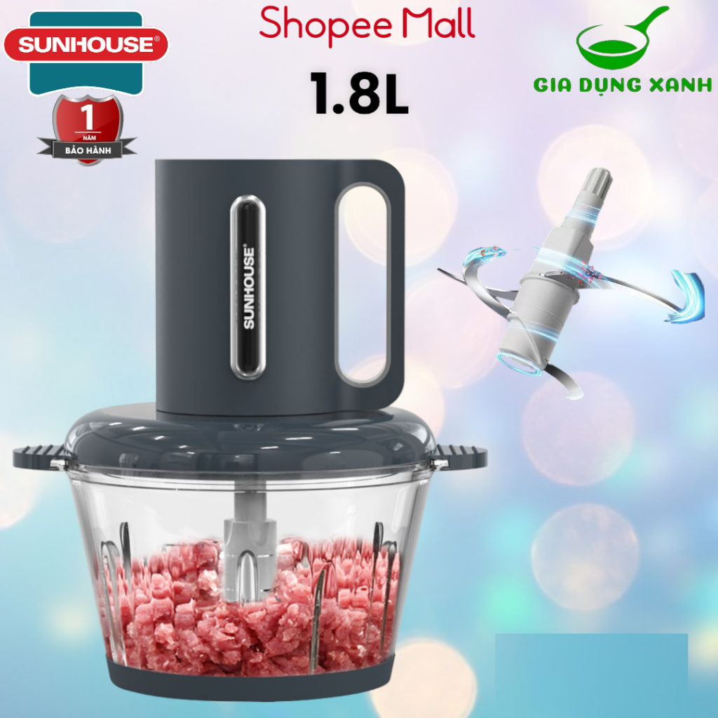 Máy xay thịt Sunhouse SHD5403 - 1.8 LÍT- bảo hành 1 năm - hàng chính hãng